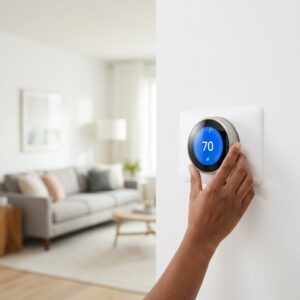 adjusting thermostat